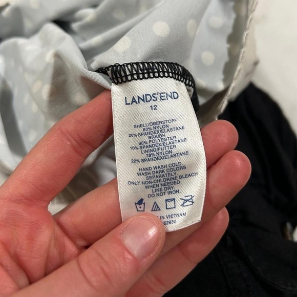 Lands' End Polka Dot Tankini Top - Size 12 - Picture 2 of 6